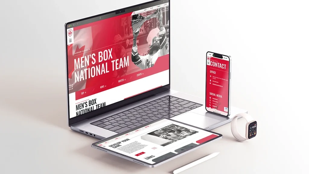 The Lacrosse Canada website, a web project by the Kohan Content team